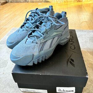 Reebok Women's Cardi B Club C V2 Shoes Size 8.5 Blue Suede Sneakers